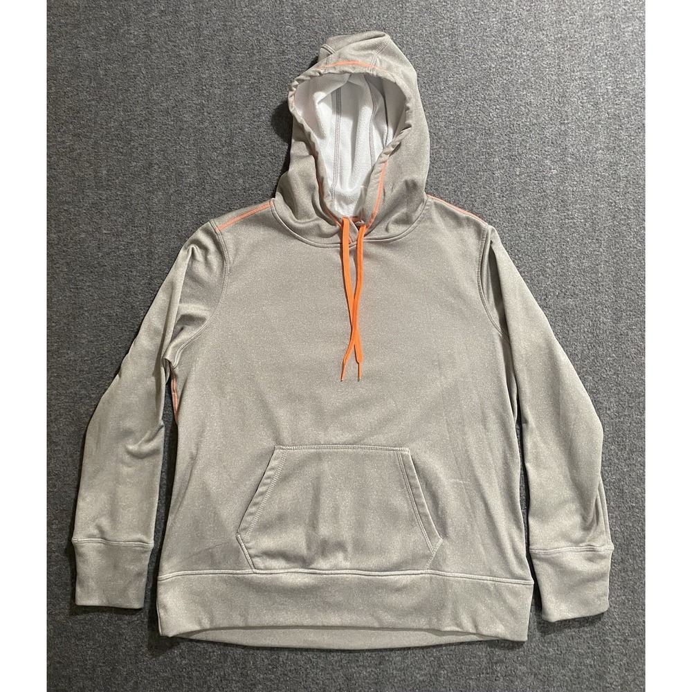 Danskin Now Womens Hoodie Activewear Sweatshirt Front Pocket Gray Size XL-16/18
